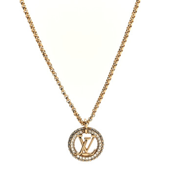 LOUIS VUITTON Metal Crystal Louise By Night Necklace