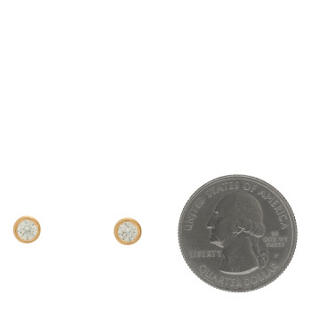 TIFFANY 18K Rose Gold Diamond .54ctw Elsa Peretti Diamonds By The Yard Earrings