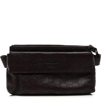 GUCCI Guccissima Waist Belt Bag Dark Brown