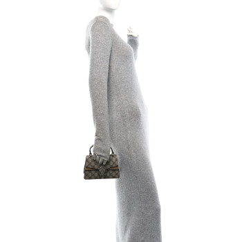 GUCCI GG Supreme Monogram Mini Dionysus Top Handle Bag Taupe