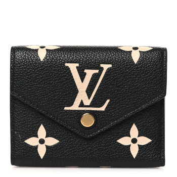 LOUIS VUITTON Empreinte Monogram Giant Victorine Wallet Black Beige
