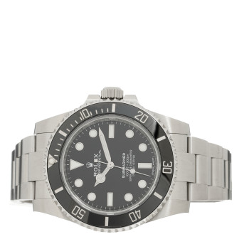 ROLEX Stainless Steel 40mm Oyster Perpetual Submariner Watch Black 114060