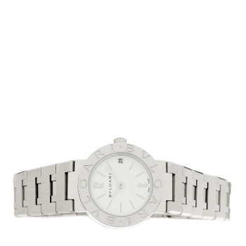 BULGARI Stainless Steel 23mm Quartz Watch  White