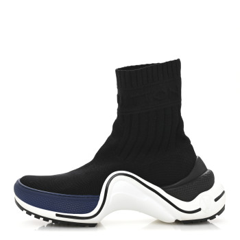 LOUIS VUITTON Stretch Textile LV Archlight Sneaker Boots 36 Black Blue