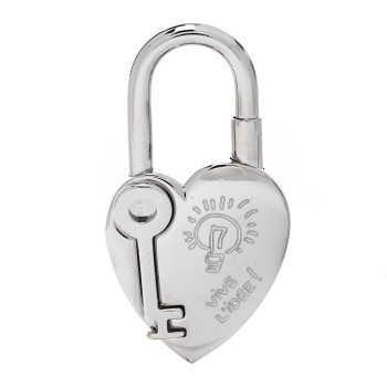 HERMES Palladium Annee De La Fantaisie Heart Cadena Lock