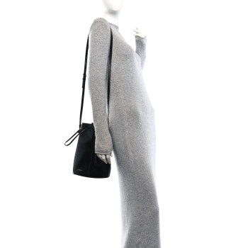 SAINT LAURENT Smooth Calfskin Medium Talitha Bucket Bag Black