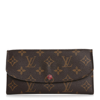 LOUIS VUITTON Monogram Emilie Wallet Fuchsia
