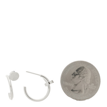 CARTIER 18K White Gold Juste Un Clou Hoop Earrings