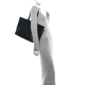 SAINT LAURENT Calfskin Large Shopping Tote Black