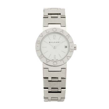 BULGARI Stainless Steel 23mm Quartz Watch  White