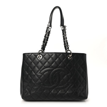 CHANEL Caviar Quilted Grand Shopping Tote GST Black
