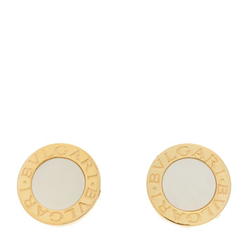 BULGARI 18K Yellow Gold Mother of Pearl BVLGARI BVLGARI Cufflinks