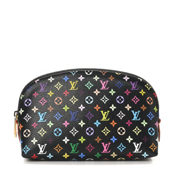 LOUIS VUITTON Monogram Multicolor Cosmetic Pouch Black Grenade
