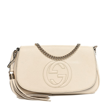GUCCI Cellarius Calfskin Medium Soho Flap Crossbody Ivoire