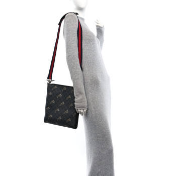 GUCCI GG Supreme Monogram Tigers Web Messenger Bag Black Multicolor