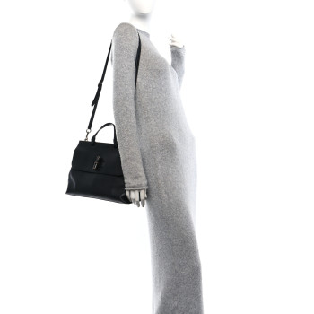 GUCCI Cellarius Calfskin Medium Bamboo Daily Top Handle Bag Black