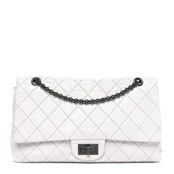 CHANEL Aged Calfskin 2.55 Reissue 226 Flap White