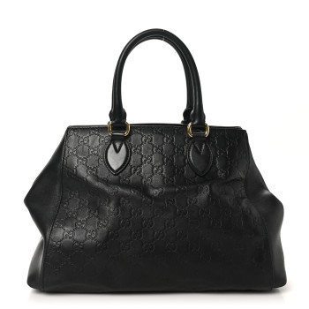 GUCCI Soft Guccissima Signature Top Handle Tote Bag Black