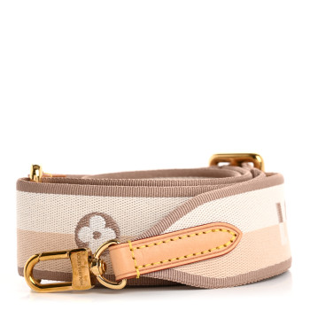LOUIS VUITTON Jacquard Speedy Bandouliere 20 Shoulder Strap Beige