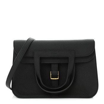 HERMES Taurillon Clemence Halzan 25 Black