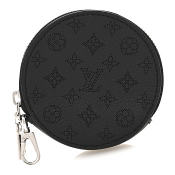 LOUIS VUITTON Mahina Round Coin Purse Black