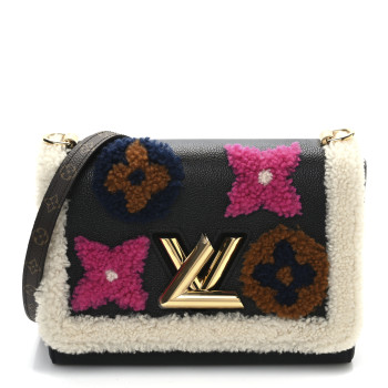 LOUIS VUITTON Monogram Calfskin Teddy Twist MM Black