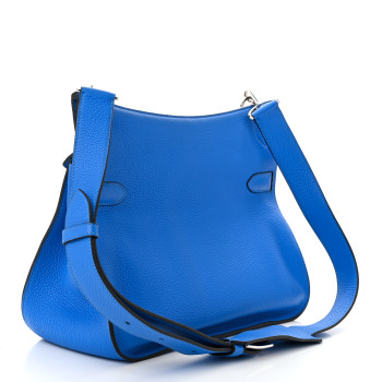 HERMES Taurillon Clemence Jypsiere 34 Mykonos