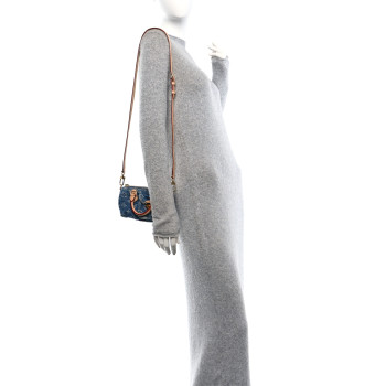 LOUIS VUITTON Monogram Denim Nano Speedy Blue