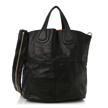 GIVENCHY Lambskin Nightingale North South Tote Black