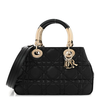 CHRISTIAN DIOR Lambskin Cannage The Lady 95.22 Black