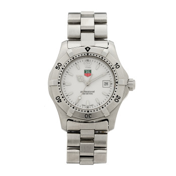 TAG HEUER Stainless Steel 28mm Professional 200M Quartz Watch White WK1311