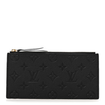 LOUIS VUITTON Empreinte Felicie Chain Wallet Zippered Insert Black