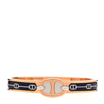 HERMES Enamel Mini Farandole Clic Chaine D'Ancre Bracelet GM Lilas
