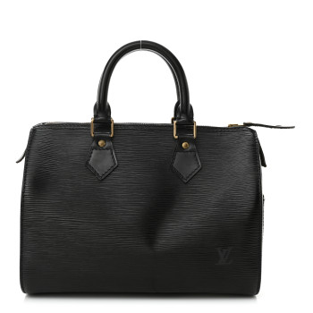 LOUIS VUITTON Epi Speedy 25 Black