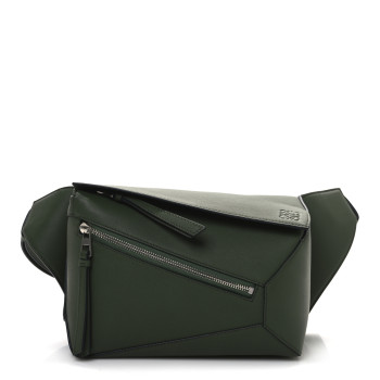 LOEWE Calfskin Small Puzzle Bumbag Hunter Green