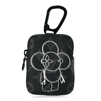 LOUIS VUITTON Monogram Eclipse Vivienne Zipper Key Ring