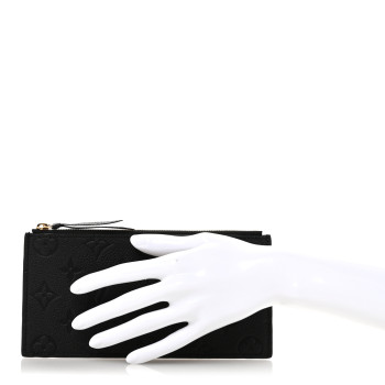 LOUIS VUITTON Empreinte Felicie Chain Wallet Zippered Insert Black