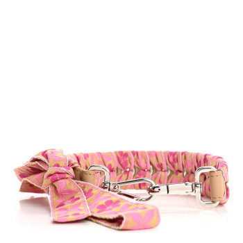 FENDI Calfskin Ribbon Lace Up Floral Strap You Pink