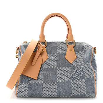 LOUIS VUITTON Damier Denim 3D Speedy Bandouliere 25 Bleu