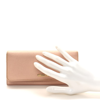 FENDI Vitello Elite Continental Wallet Cipria