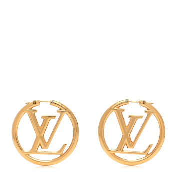 LOUIS VUITTON Louise Hoop Earrings Gold