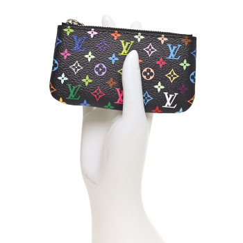 LOUIS VUITTON LV X TM Monogram Multicolor Key Pouch Black