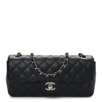 CHANEL Caviar Quilted East West Flap Black