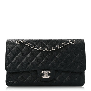 CHANEL Caviar Quilted Medium Double Flap Black