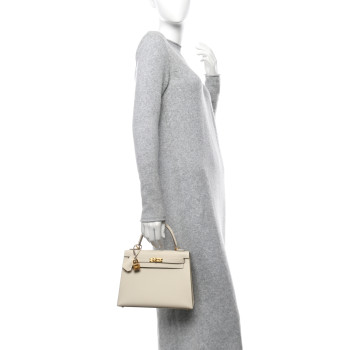 HERMES Epsom Kelly Sellier 25 Craie