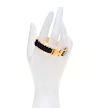 HERMES Enamel Narrow Clic Clac H Bracelet PM Ultramarine