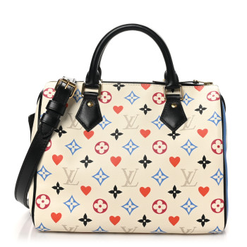 LOUIS VUITTON Game On Speedy Bandouliere 25 White