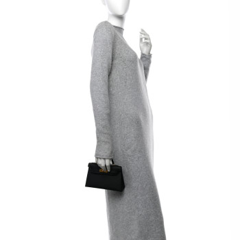 HERMES Epsom Mini Kelly Sellier 20 Black