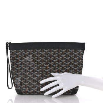 GOYARD Goyardine Conti Pouch Black GOYARD Goyardine Conti Pouch Black