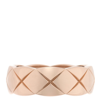 CHANEL 18K Beige Gold Small Coco Crush Ring 52 6